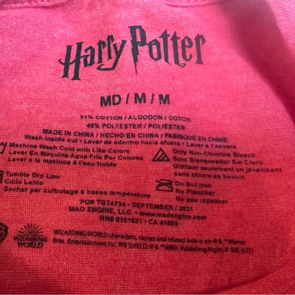 Kids Red Graphic Tee with Harry Potter Design - Picture 3 of 4